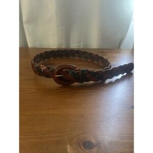 The Limited Belt Women‎ Multi Color Leather Braided Thick 1" W x 33"L Sz M